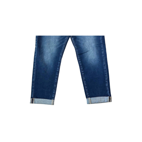 Kan Can Jeans Boyfriend Cuffed Distressed Button Fly Denim Blue Women’s 32 - Picture 3 of 8